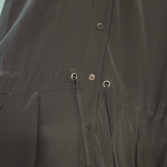 Eileen Fisher 100% Silk Shirt Dress Black Size XS - Picture 4 of 9